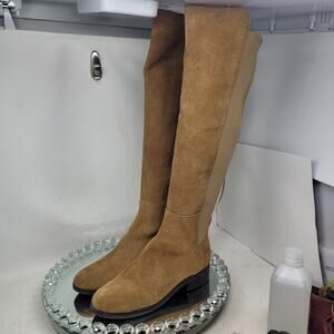 Cole Haan Isabelle Over The Knee Zippered Womens Tan Brown Casual Boots W 8.5